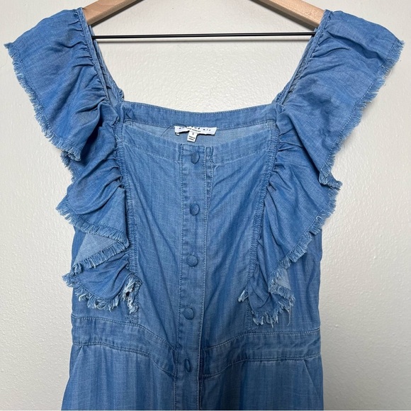 Current Air Anthropologie Women Jumpsuit‎ Small Ruffle Wide Leg Palazzo Casual - Picture 8 of 11